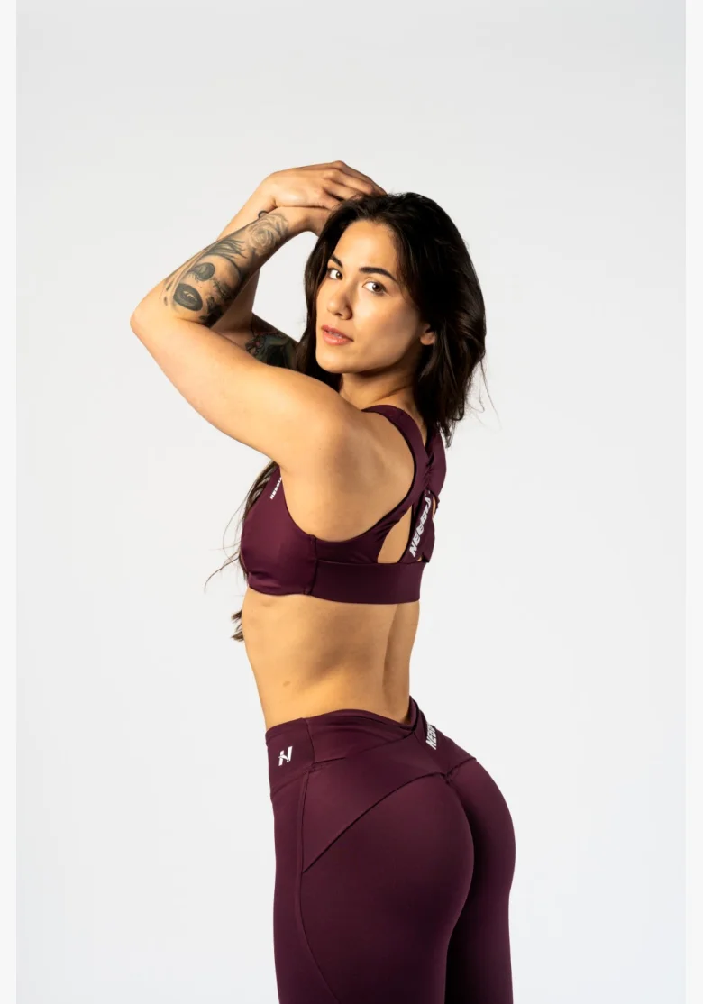 NEBBIA • NEBBIA Sports Bra STRONG BEAUTY burgundy • Nebshop.cz