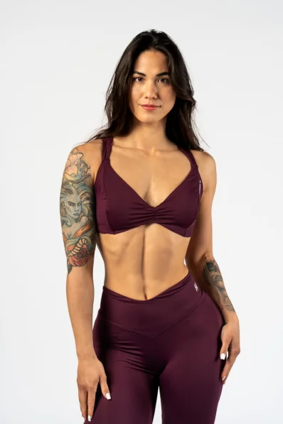 NEBBIA • NEBBIA Sports Bra STRONG BEAUTY burgundy • Nebshop.cz