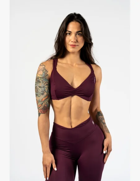 NEBBIA • NEBBIA Sports Bra STRONG BEAUTY burgundy • Nebshop.cz