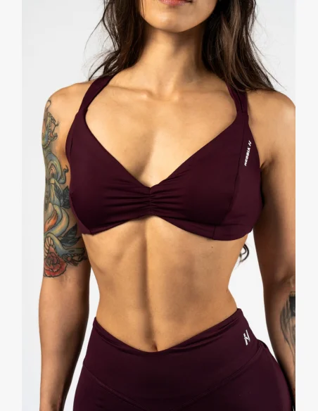 NEBBIA • NEBBIA Sports Bra STRONG BEAUTY burgundy • Nebshop.cz