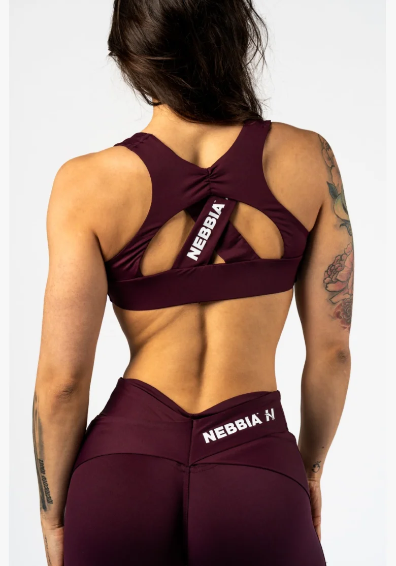 NEBBIA • NEBBIA Sports Bra STRONG BEAUTY burgundy • Nebshop.cz