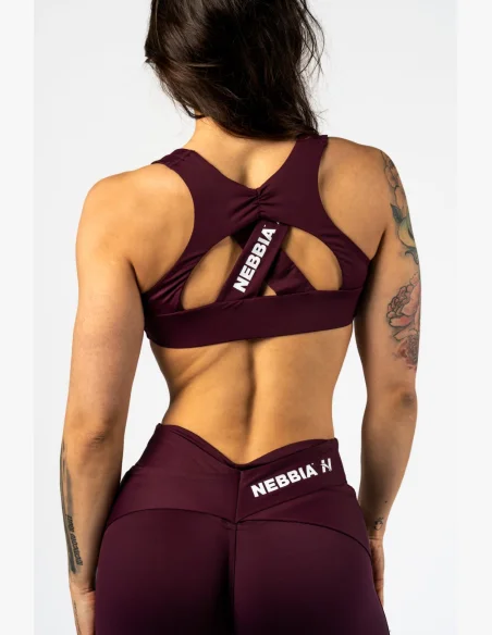 NEBBIA • NEBBIA Sports Bra STRONG BEAUTY burgundy • Nebshop.cz