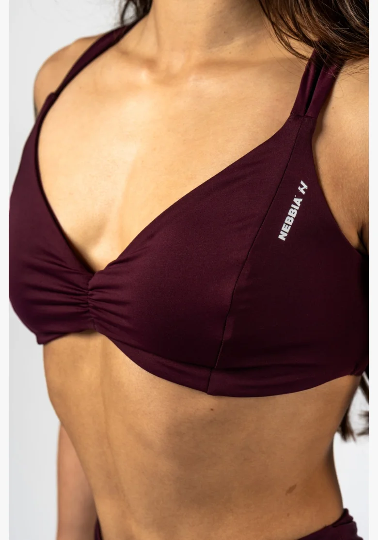 NEBBIA • NEBBIA Sports Bra STRONG BEAUTY burgundy • Nebshop.cz