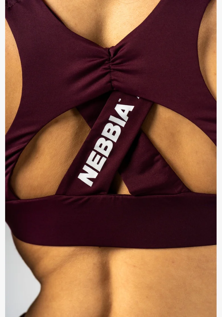 NEBBIA • NEBBIA Sports Bra STRONG BEAUTY burgundy • Nebshop.cz