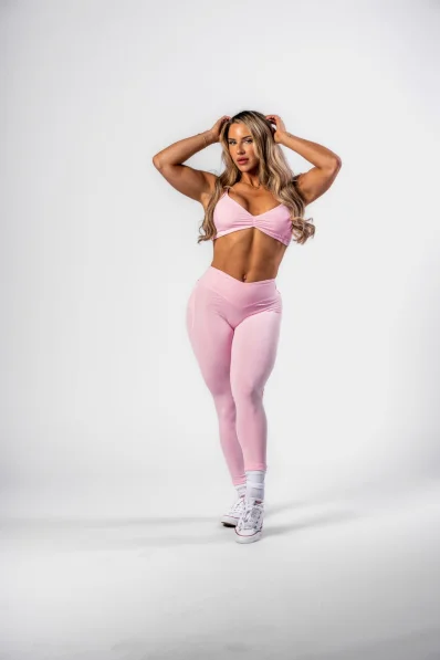 NEBBIA • NEBBIA Shaping leggings with V-shaped waistband STRONG BEAUTY pink • Nebshop.com 2