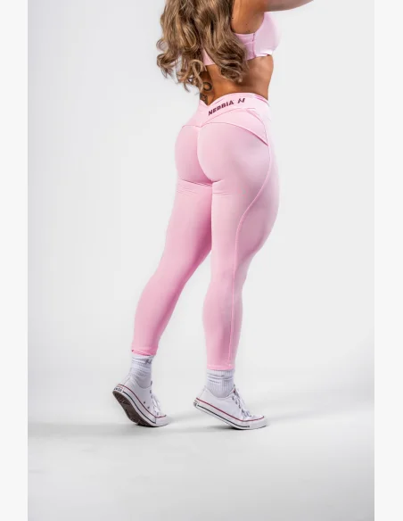 NEBBIA • NEBBIA Shaping leggings with V-shaped waistband STRONG BEAUTY pink • Nebshop.com