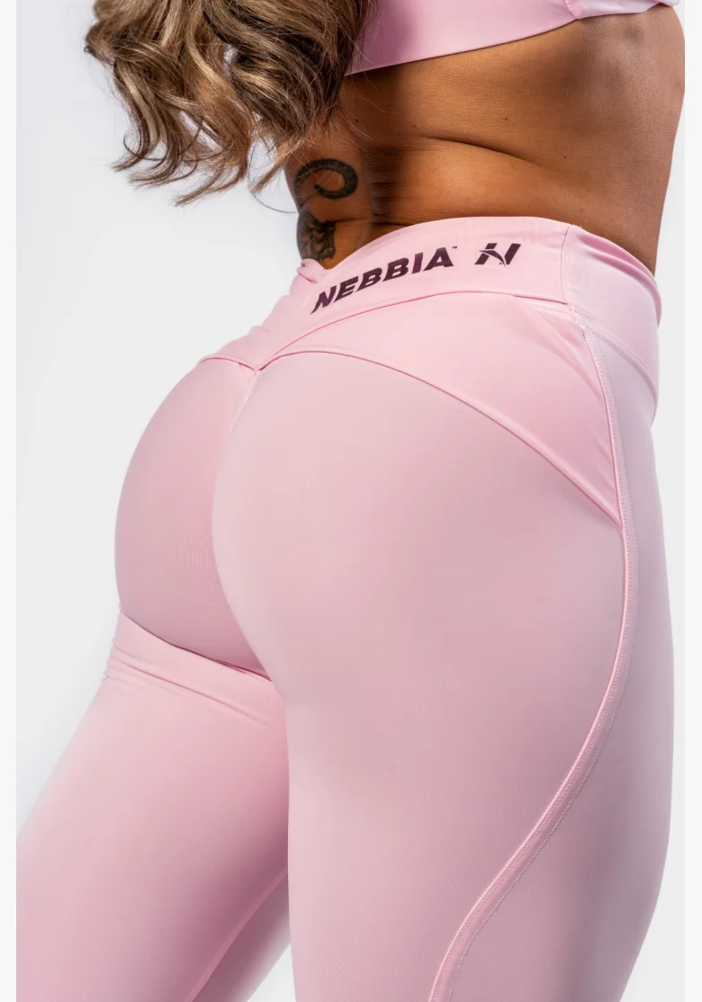 NEBBIA • NEBBIA Shaping leggings with V-shaped waistband STRONG BEAUTY pink • Nebshop.com