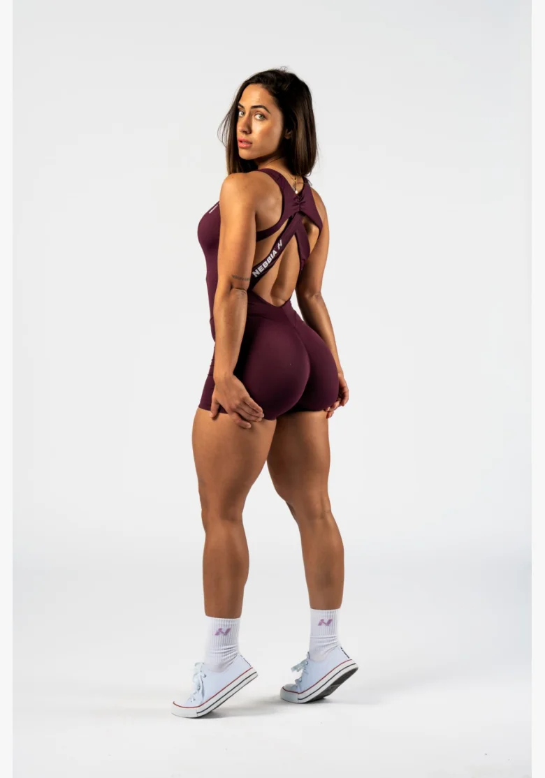 NEBBIA • NEBBIA Shaping fitness overall STRONG BEAUTY burgundy • Nebshop.cz