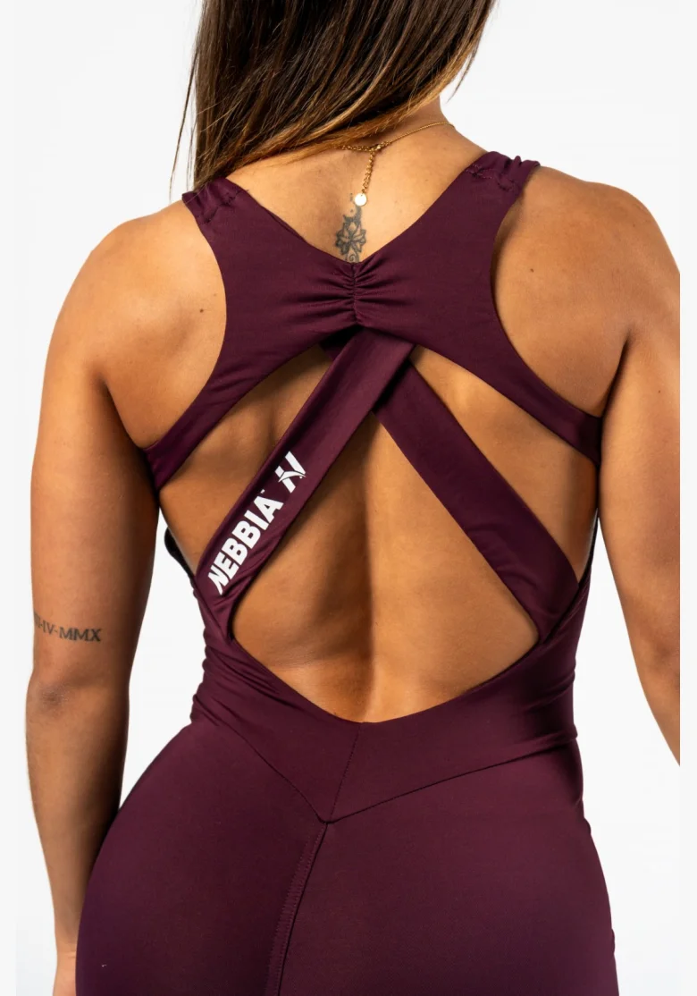NEBBIA • NEBBIA Shaping fitness overall STRONG BEAUTY burgundy • Nebshop.cz