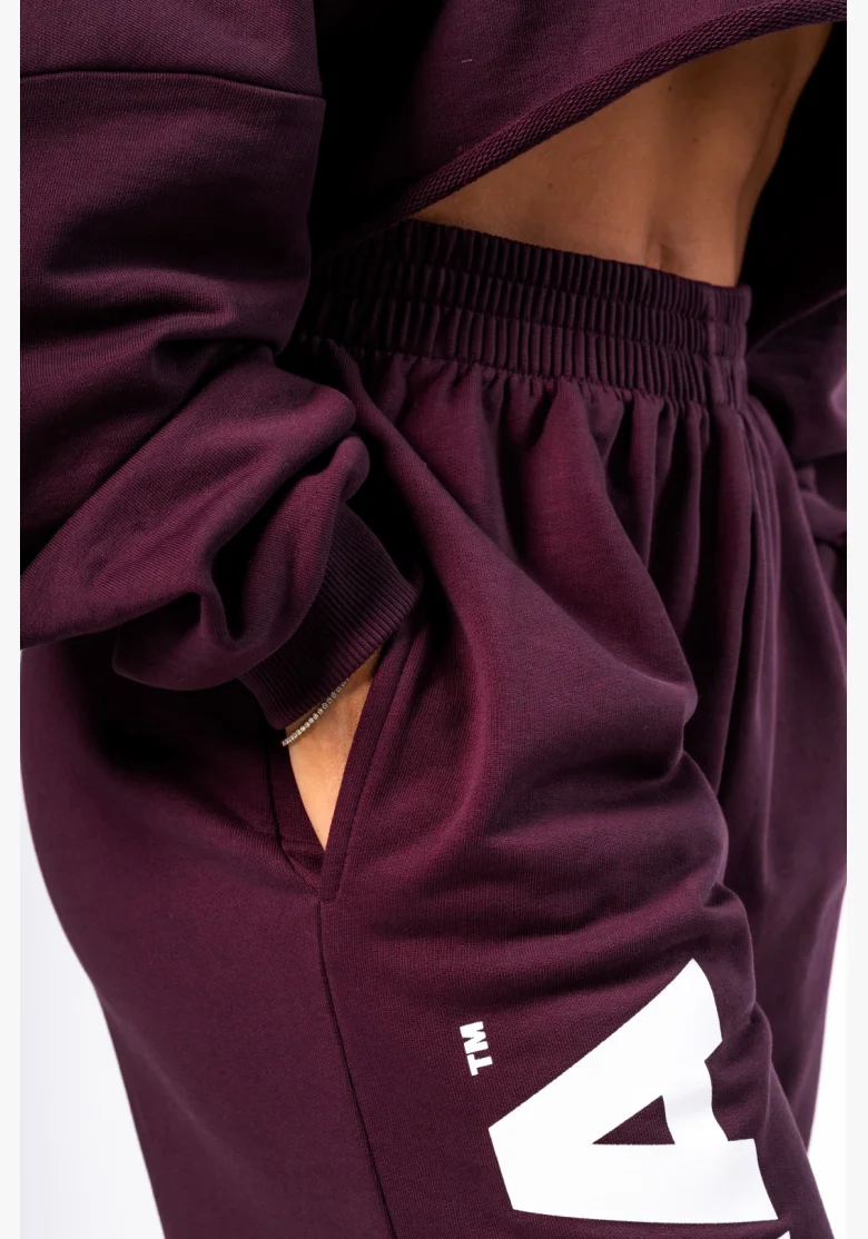 NEBBIA • NEBBIA Loose baggy sweatpants BOYFRIEND STYLE burgundy • Nebshop.com