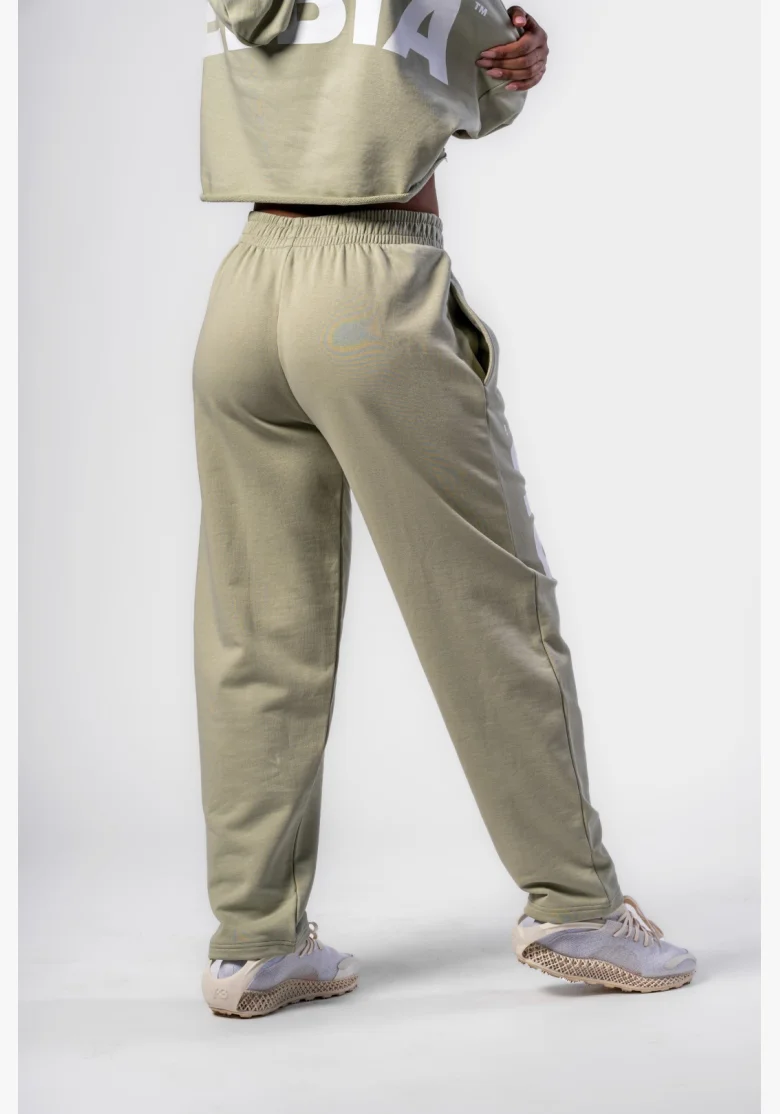 NEBBIA • NEBBIA Loose baggy sweatpants BOYFRIEND STYLE light green • Nebshop.cz