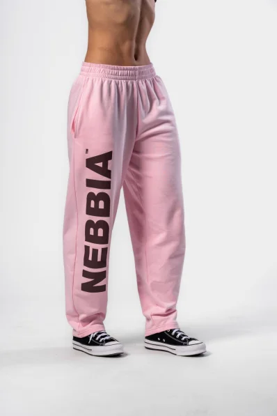 NEBBIA • NEBBIA Loose baggy sweatpants BOYFRIEND STYLE pink • Nebshop.cz