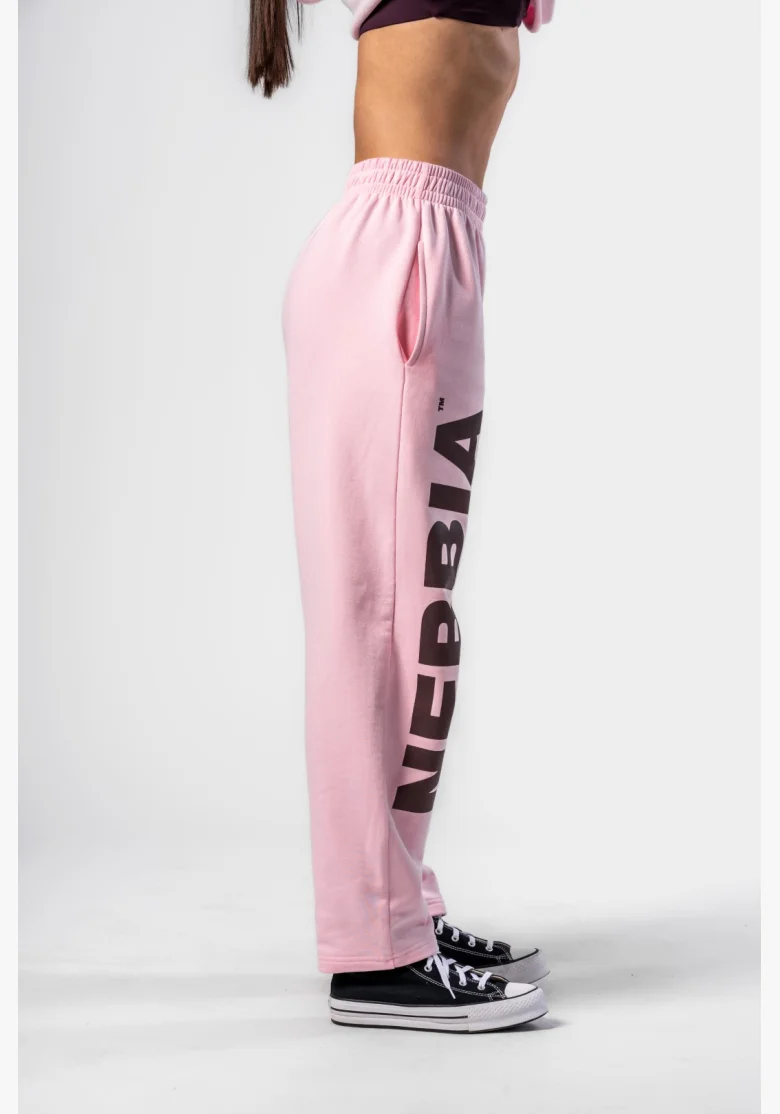 NEBBIA • NEBBIA Loose baggy sweatpants BOYFRIEND STYLE pink • Nebshop.cz
