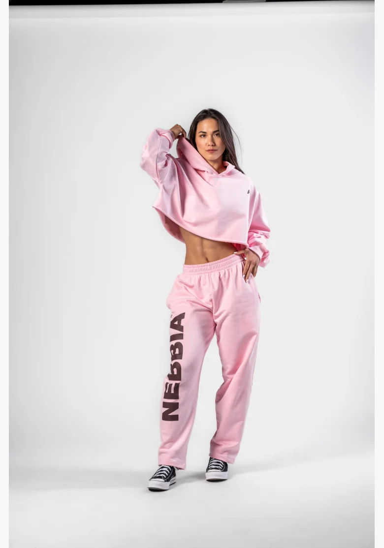 NEBBIA • NEBBIA Loose baggy sweatpants BOYFRIEND STYLE pink • Nebshop.cz
