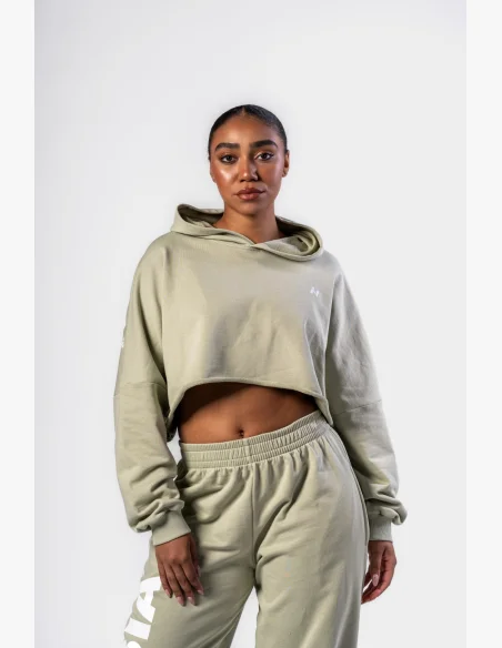NEBBIA • NEBBIA Oversized hoodie with hood OWN YOUR POWER light green • Nebshop.com