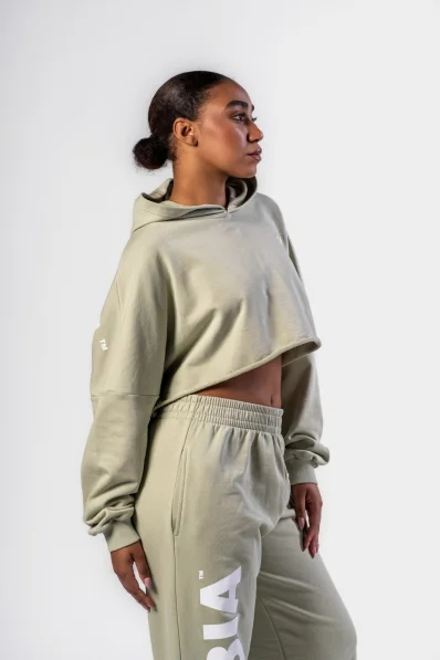 NEBBIA • NEBBIA Oversized hoodie with hood OWN YOUR POWER light green • Nebshop.com 2