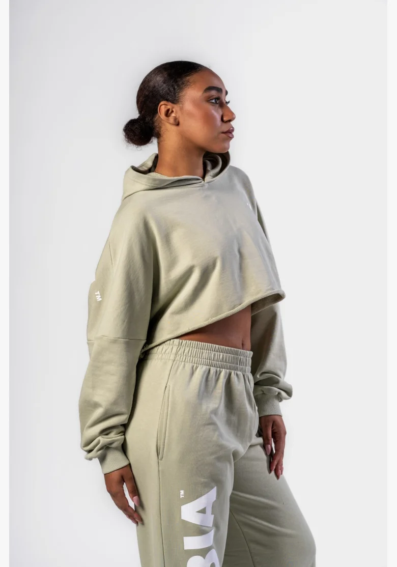 NEBBIA • NEBBIA Oversized hoodie with hood OWN YOUR POWER light green • Nebshop.com
