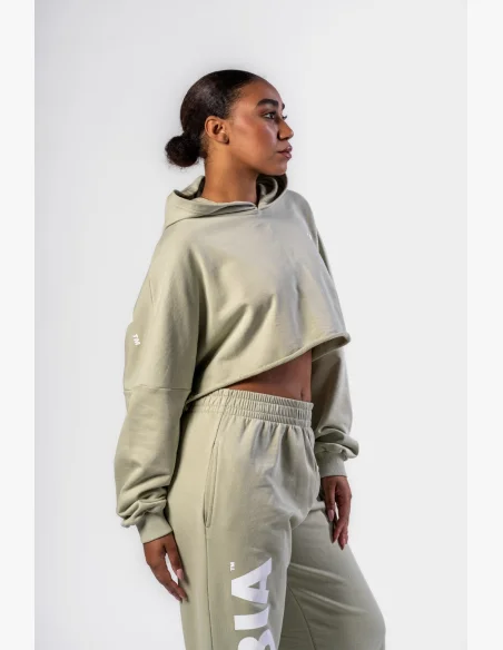 NEBBIA • NEBBIA Oversized hoodie with hood OWN YOUR POWER light green • Nebshop.com