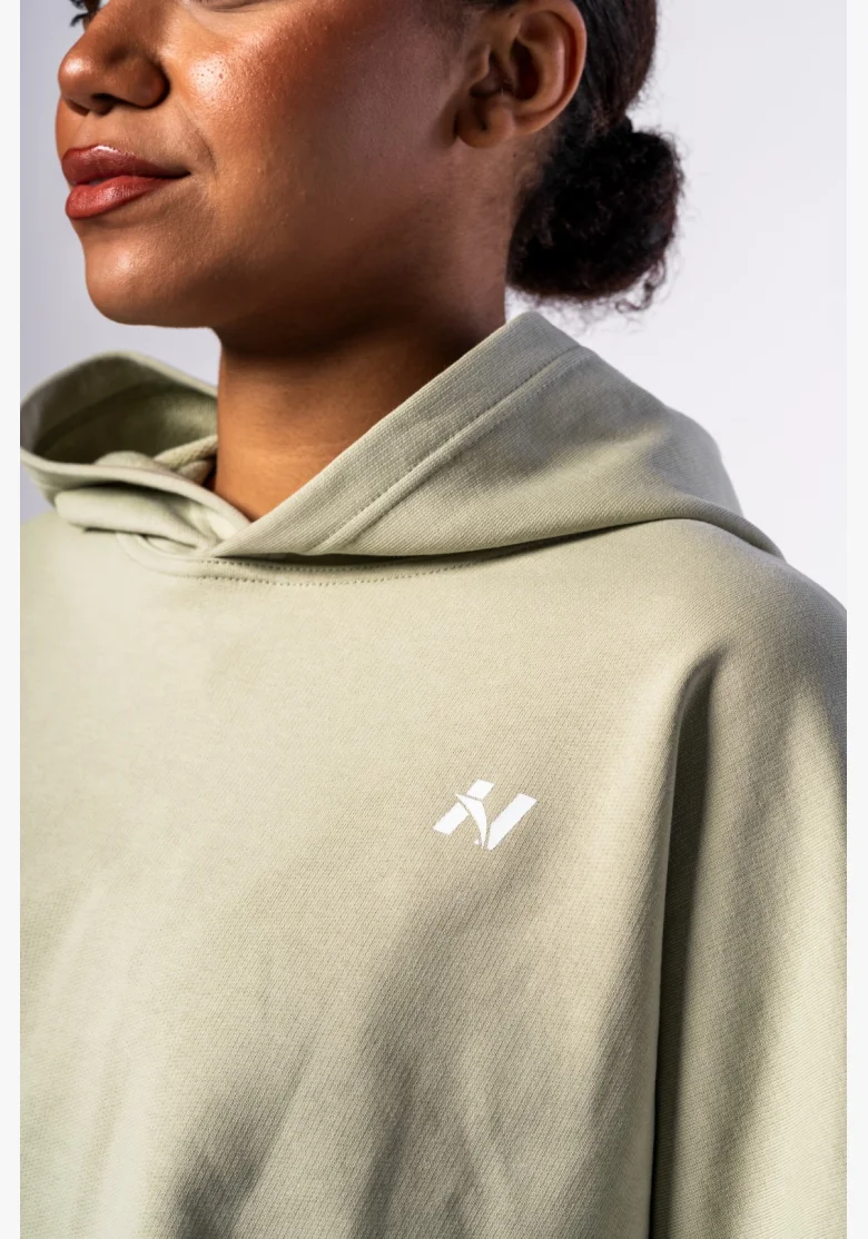 NEBBIA • NEBBIA Oversized hoodie with hood OWN YOUR POWER light green • Nebshop.com