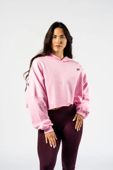 NEBBIA • NEBBIA Oversized hoodie with hood OWN YOUR POWER pink • Nebshop.com