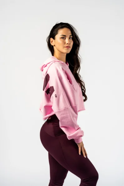 NEBBIA • NEBBIA Oversized hoodie with hood OWN YOUR POWER pink • Nebshop.com 2