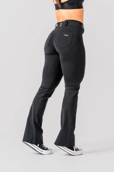 NEBBIA • NEBBIA Flared Bubble Butt leggings 2.0 POWER LIFT black • NebShop 2