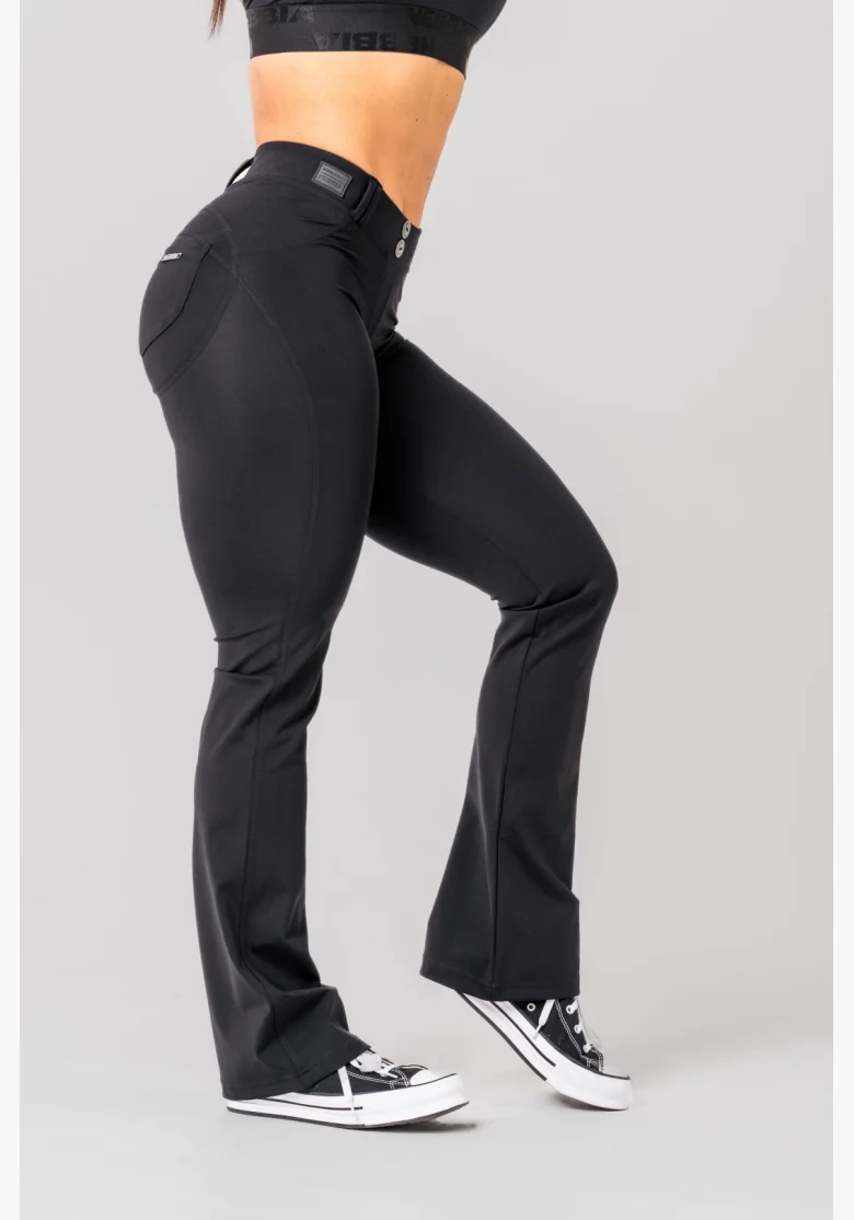 NEBBIA • NEBBIA Flared Bubble Butt leggings 2.0 POWER LIFT black • NebShop