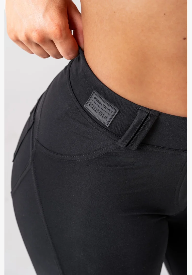 NEBBIA • NEBBIA Flared Bubble Butt leggings 2.0 POWER LIFT black • NebShop