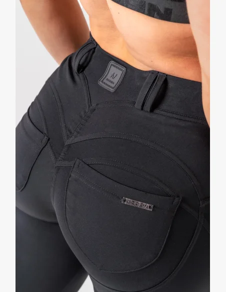 NEBBIA • NEBBIA Flared Bubble Butt leggings 2.0 POWER LIFT black • NebShop