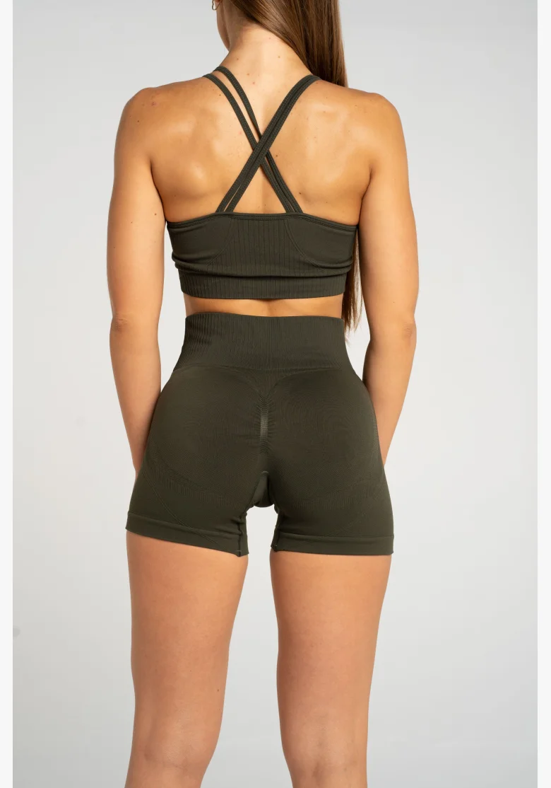 Gym Glamour Push Up Shorts 2.0 Soldier • NebShop