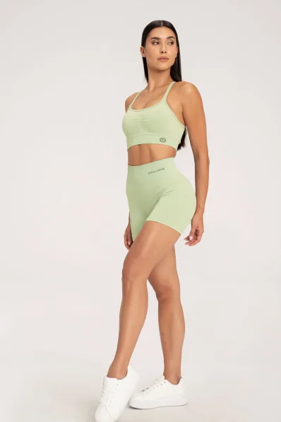 Gym Glamour Push Up Shorts 2.0 Pistachio • NebShop