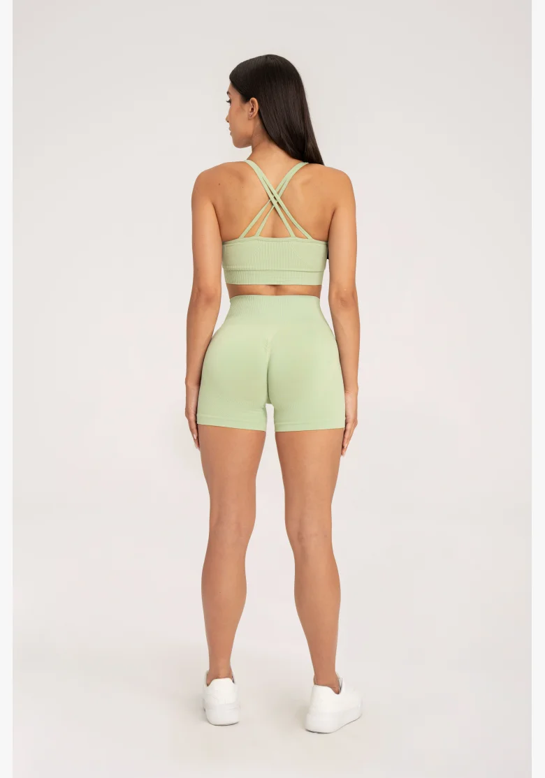 Gym Glamour Push Up Shorts 2.0 Pistachio • NebShop