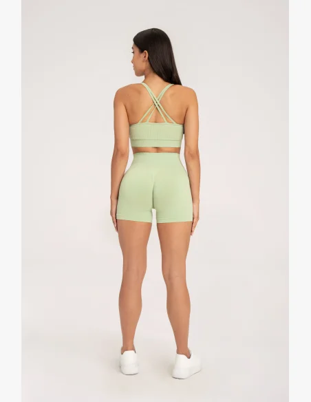 Gym Glamour Push Up Shorts 2.0 Pistachio • NebShop