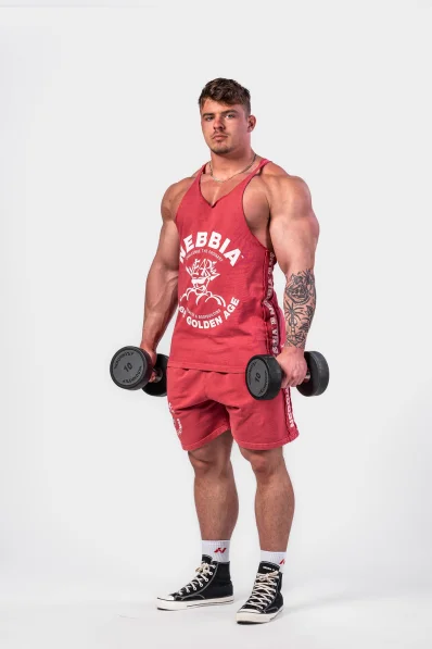 NEBBIA • NEBBIA Washed sweatshorts LEGEND red • NebShop