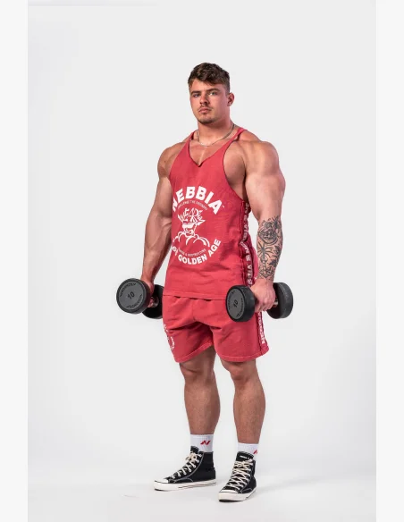 NEBBIA • NEBBIA Washed sweatshorts LEGEND red • NebShop