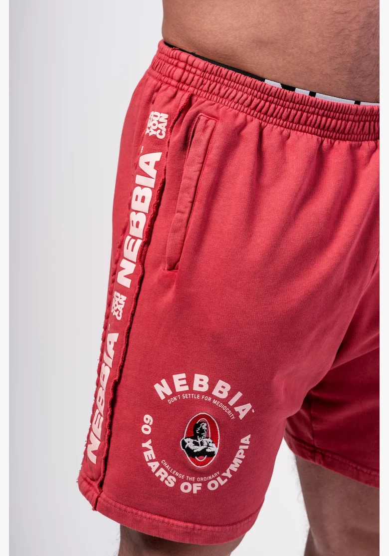 NEBBIA • NEBBIA Washed sweatshorts LEGEND red • NebShop