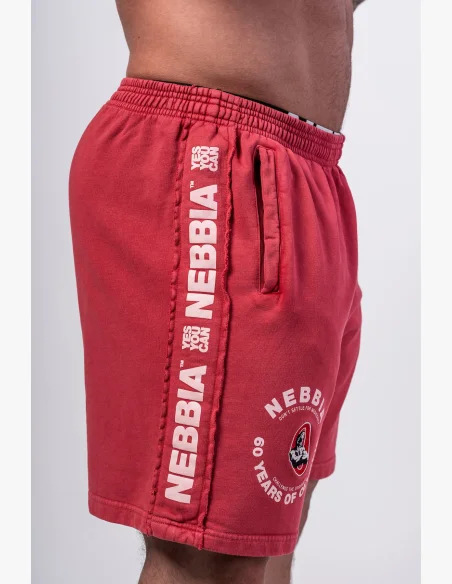 NEBBIA • NEBBIA Washed sweatshorts LEGEND red • NebShop