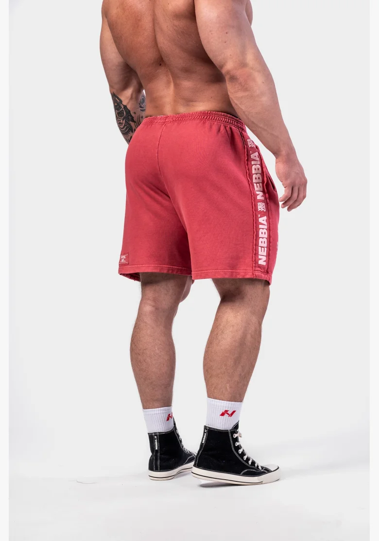 NEBBIA • NEBBIA Washed sweatshorts LEGEND red • NebShop