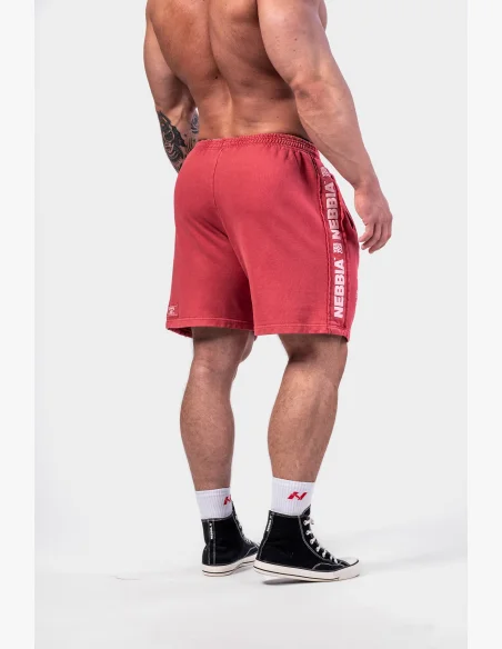 NEBBIA • NEBBIA Washed sweatshorts LEGEND red • NebShop