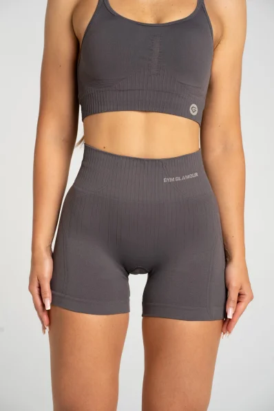 Gym Glamour Shorts push up 2.0 Dark Silver • NebShop