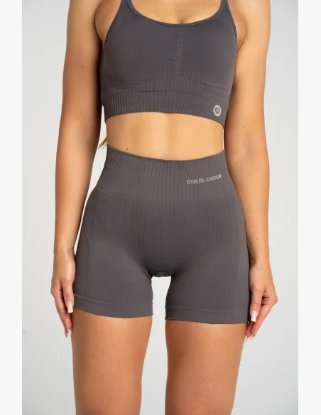 Gym Glamour Shorts push up 2.0 Dark Silver • NebShop
