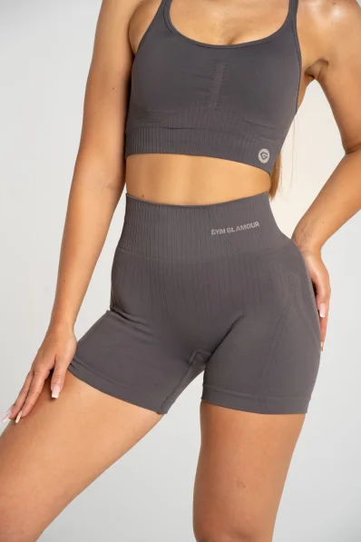 Gym Glamour Shorts push up 2.0 Dark Silver • NebShop 2