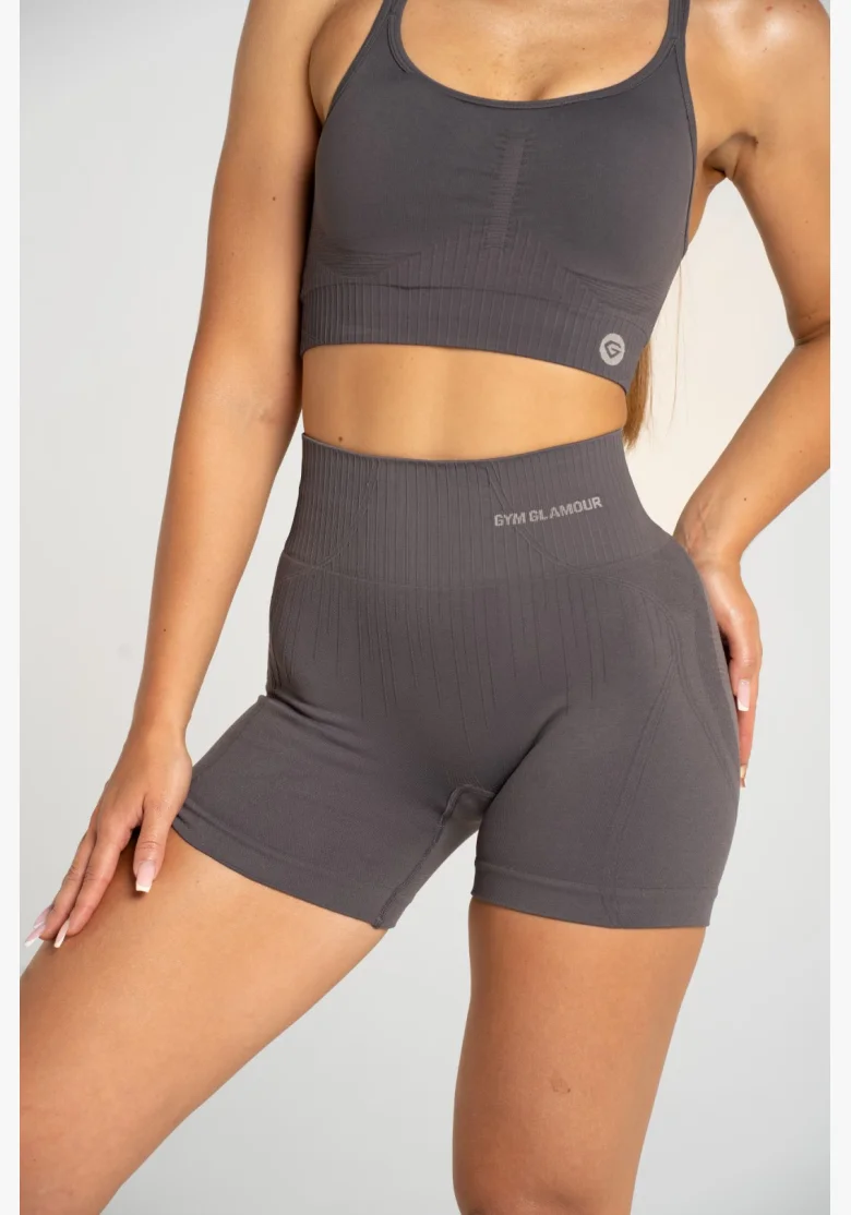 Gym Glamour Shorts push up 2.0 Dark Silver • NebShop