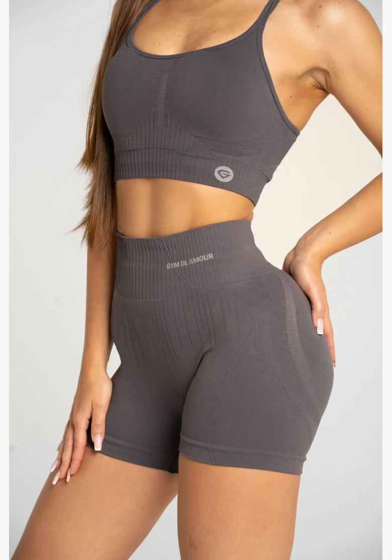 Gym Glamour Shorts push up 2.0 Dark Silver • NebShop