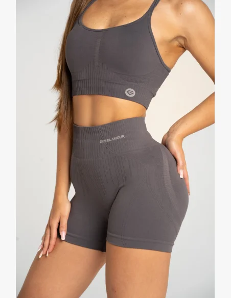 Gym Glamour Shorts push up 2.0 Dark Silver • NebShop