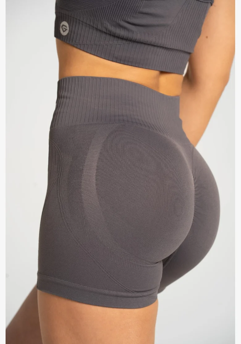 Gym Glamour Shorts push up 2.0 Dark Silver • NebShop