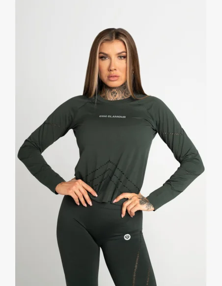 GYM GLAMOUR • Gym Glamour Top with long sleeves Deep Forest • NebShop