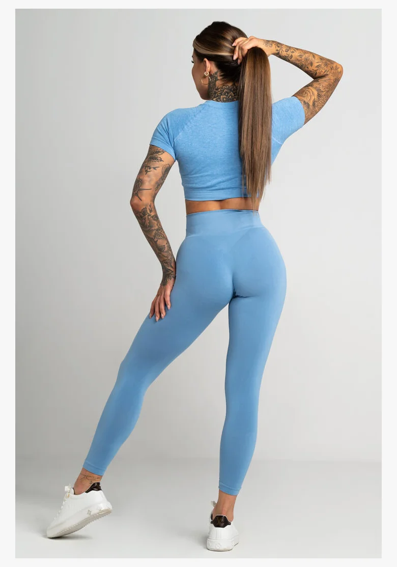GYM GLAMOUR • Gym Glamour Second Skin Leggings Blue • NebShop