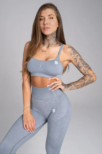 GYM GLAMOUR • Gym Glamour Fitness bra Seamless Steel Melange • NebShop