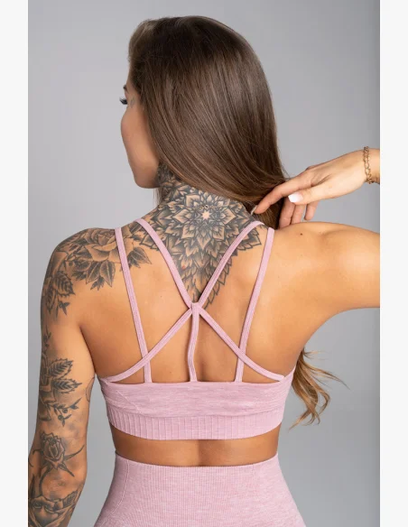 GYM GLAMOUR • Gym Glamour Fitness Bra Seamless Pink Melange • NebShop